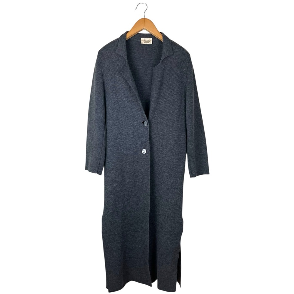 MAGIC Long Duster Cardigan Sweater Charcoal Grey Made In Italy Women’s Large